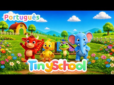 Rainbow Garden Song + 3 Educational Songs | Colors, animals and shapes | TinySchool