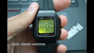 Casio F-201WA classic Good of 14$ dollar, light test - YouTube