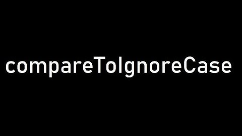 String Kütüphanesi Methodları / compareToIgnoreCase / Java