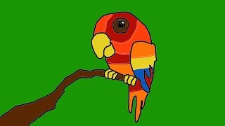 Sevimli Bir Papağan Çizelim Boyayalım Eğitici Eğlenceli Çizgi Film