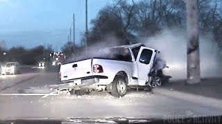 High Speed Police Chase Ends With Crash Into Utility Pole