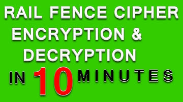 rail fence cipher | rail fence cipher encryption and decryption| rail fence cipher example solved