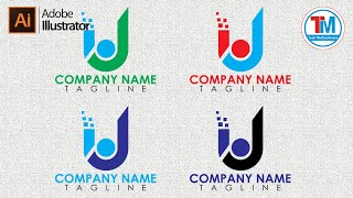 How To Create U Letter Logo In Illustrator