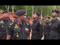 Special forces salute their colonel of the regiment in special ceremony