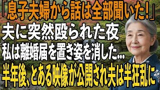 「息子夫婦から話は全て聞いたぞ！」突然夫に怒鳴られ殴られた私。その夜、私は離婚届を置き黙って姿を消した→3ヶ月後、とある映像が公開され夫は全てを失った【シニアライフ】【60代以上の方へ】