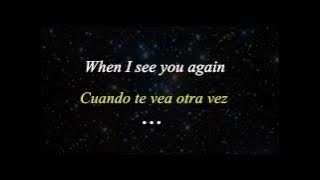 See You Again (LYRICS/SUBTITLE English-Spanish)