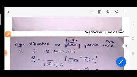 Class 12th Elements of mathematics Differentiation Exercise 7.4 question 4 to 7