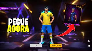 FUI O PRIMEIRO A PEGAR O CONJUNTO DO BRASIL PERMANENTE NO FREE FIRE 😱