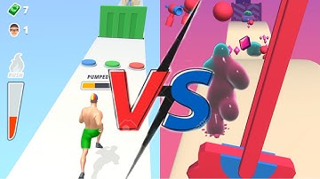 Muscle Rush Vs Blob Runner 3D All Levels Gameplay Android iOS Walkthrough 3DG125