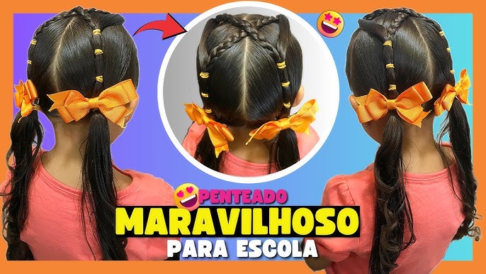 Penteado fofo e fácil 😍❤️ #penteado #penteadoinfantil