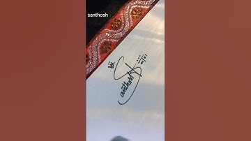 santhosh name calligraphy #signaturestyle #calligraphy @Signaturestyle96 ❤️❤️
