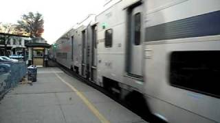 nj transit bilevel train bound for suffern,ny at ridgewood,nj