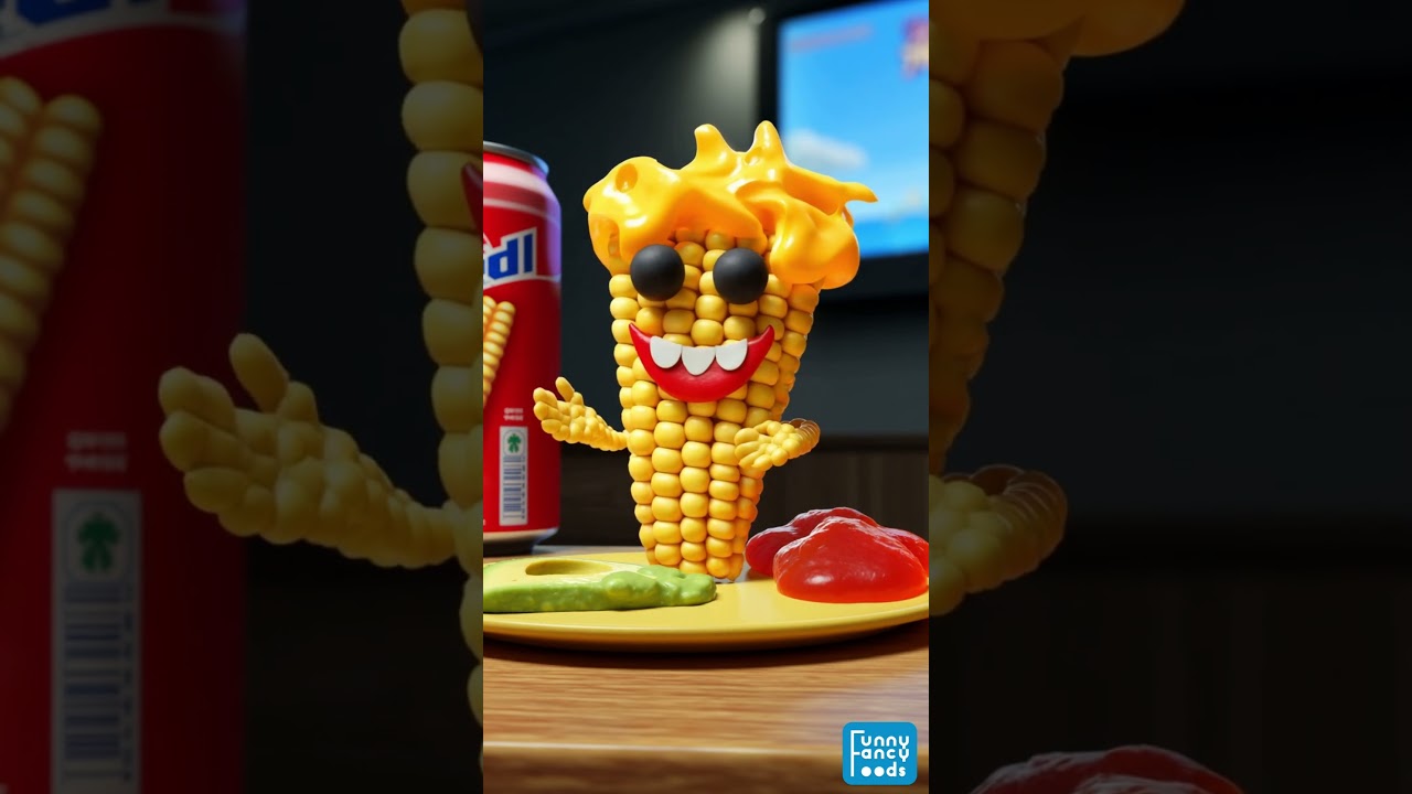 Funny Food Art: Playful Cheese Corn 