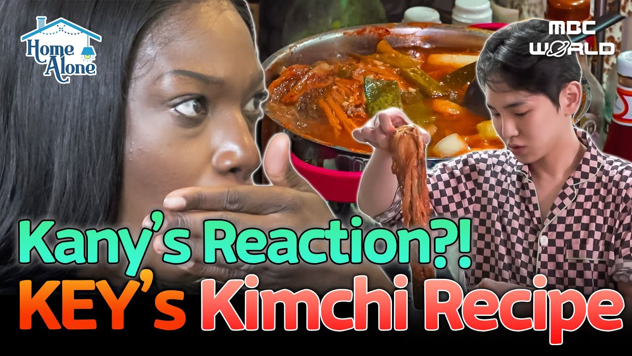 [Sub] Kany's Big Reaction to Key's Kimchi Cooking🍽️ 