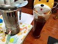 Use Moka pot  Quickly to get an Ice coffee.使用Moka壺快速得到 冰咖啡。