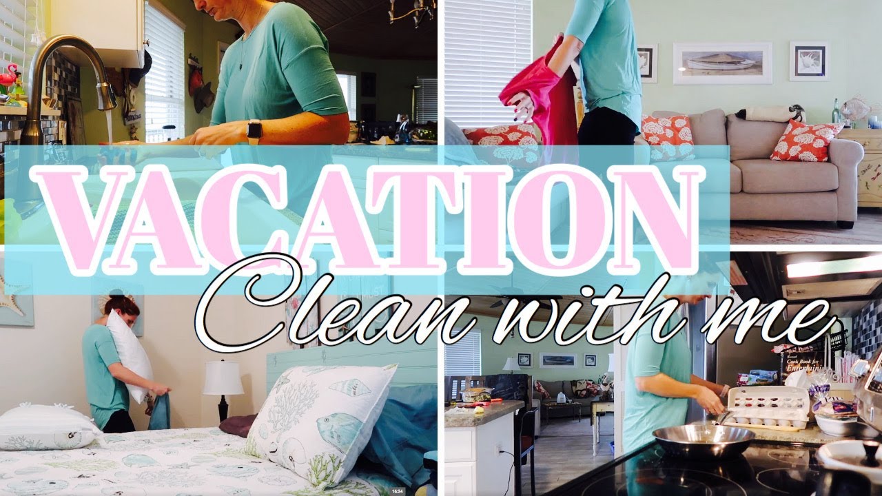 VACATION HOME CLEAN WITH ME 🌧 RAINY DAY TIDYING UP QUICK CLEAN UP