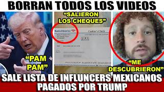 TRUENA ESCANDALO! PUBLICAN LISTA  INFLUNCERS MEXICANOS PAGADOS POR TRUMP ¡IRAN LOS AMENAZA!