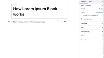 Wordpress Gutenberg Lorem Ipsum Block