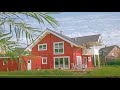 Nordic-Haus Blockhäuser - knallrot und typisch Skandinavisch!