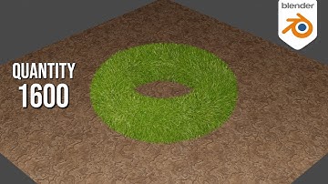 Blender 3D Grass Simulation Test || Hair Particles Simulation