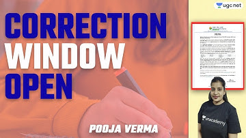 NTA UGC NET 2021 | Correction Window Open | by Pooja Verma