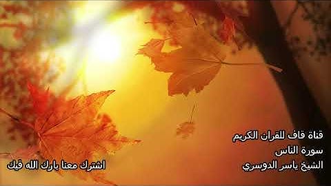 الشيخ ياسر الدوسري سورة الناس Al Nas Yasser Dousari