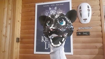 3d-printed puppet head base with movable eyes and eyelids