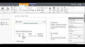 Edit a Web Part in SharePoint 2010