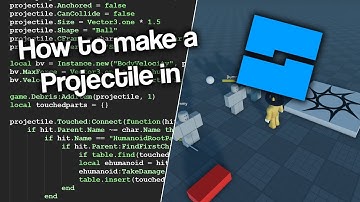 How to make a BASIC PROJECTILE in ROBLOX STUDIO!