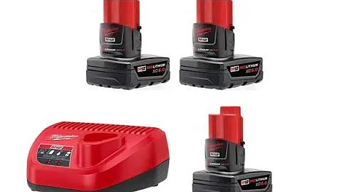 💥Milwaukee M12 XC Extended Capacity 6.0Ah Battery Pack w/2 M12 6.0 Ah Battery Packs and Charger💥