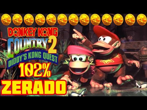 Donkey Kong Country 2 102% - ZERADO - Todos os Bônus do Super Nintendo