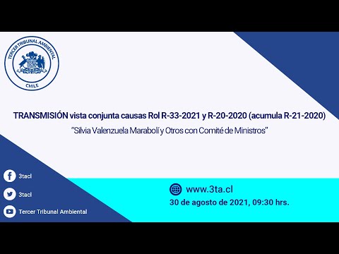 Transmisión causas R-33-2021, R-20-2020 (acumula R-21--2020)