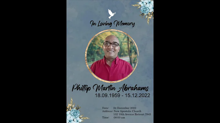 Funeral Service of Br. Phillip Martin Abrahams.