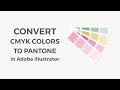 Convert RGB / CMYK colors to Pantone colors in Illustrator