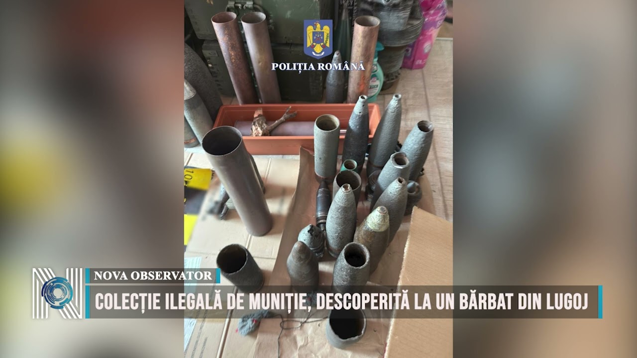 COLECȚIE ILEGALĂ DE MUNIȚIE, DESCOPERITĂ LA UN BĂRBAT DIN LUGOJ