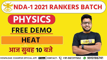 NDA-1 2021 Rankers Batch | Physics | Vivek Singh Sir | Class-01 | Heat