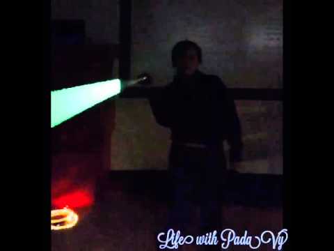 Sexy Light saber dance practice