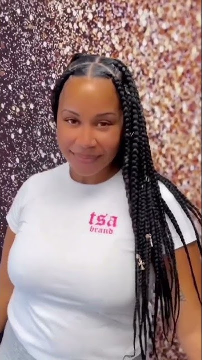  Jumbo Knotless Braids - YouTube