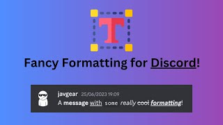 Fancy Formatting for Discord! Wealth