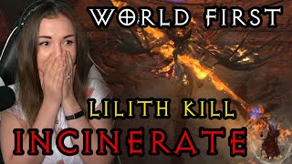 Diablo 4 - Incinerate Sorceress kills UBER LILITH first time ever!