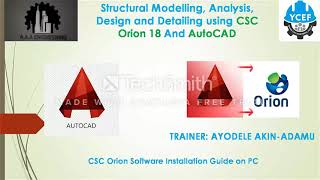 CSC ORION SOFTWARE INSTALLATION GUIDE ON PC
