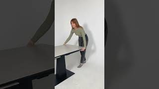 Стол AV 2119, МДФ+керамика, раздвижной 1200 (1800)*800 серый, матовый CARMEN LIDHT GREY/черный