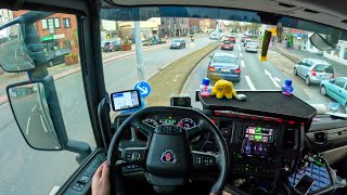 POV Truck Driving 🇩🇪 Scania R500 Germany Exploring The Most Beautiful City ASMR 4k New Gopro