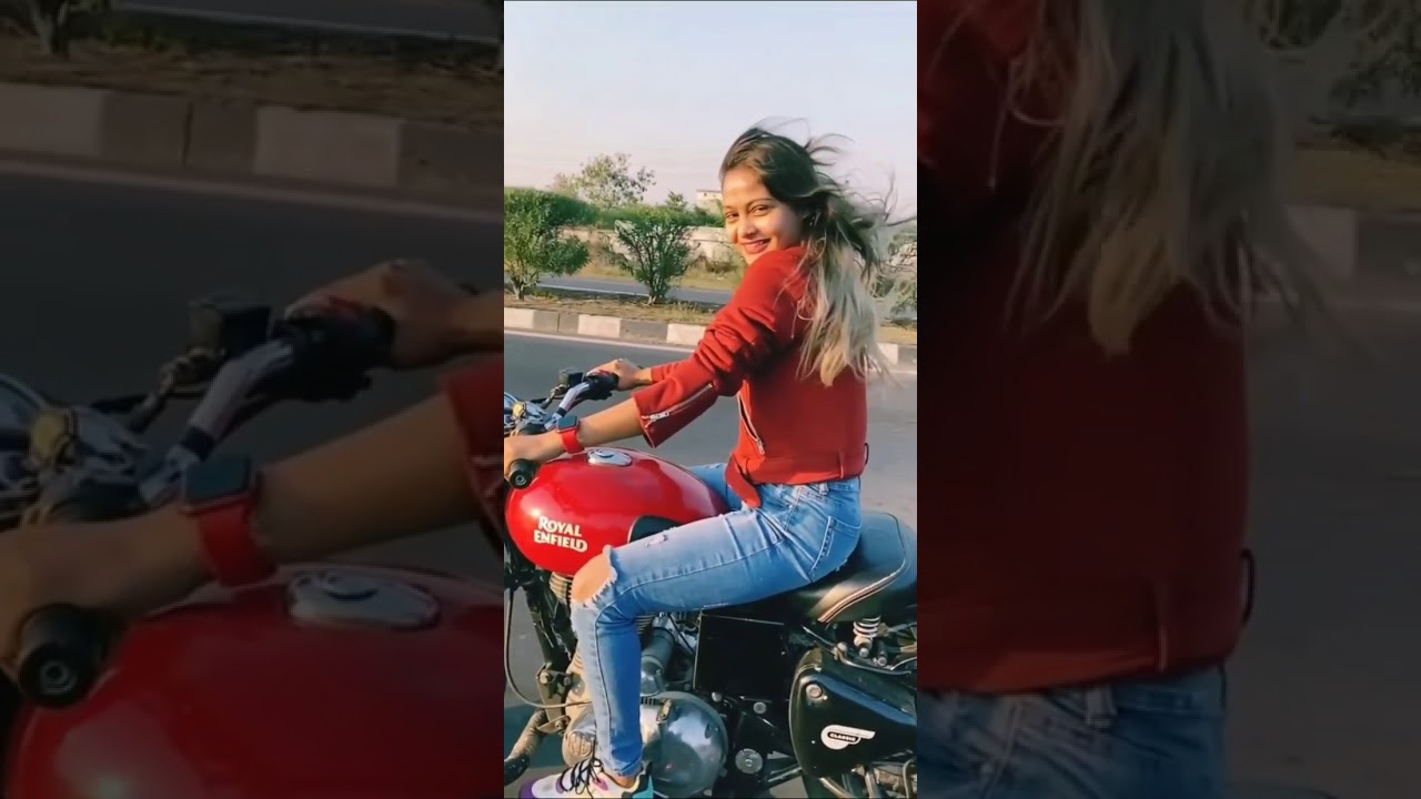 Bullet Whatsapp😵Status Girl Riding Bullet😍Bullet Lovers 