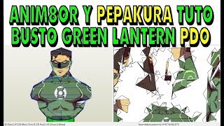 Anim8or y Pèpakura Modelar El Busto De Green Lantern + PDO Descargar