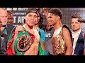 SHAKUR STEVENSON REFUSES TO BREAK STARE DOWN WITH OSCAR VALDEZ AT WEIGH IN! - FULL WEIGH IN VIDEO