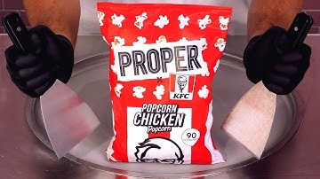 KFC Chicken Popcorn Rolled Into Ice Cream 🍗🔥 | ASMR