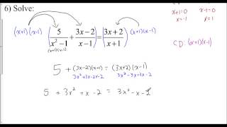 Lesson 9.6 - Solving Rational Equations (Examples 6 & 7)