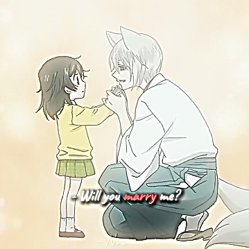 Tomoe proposed to little Nanami🥺❤️ #kamisamakiss