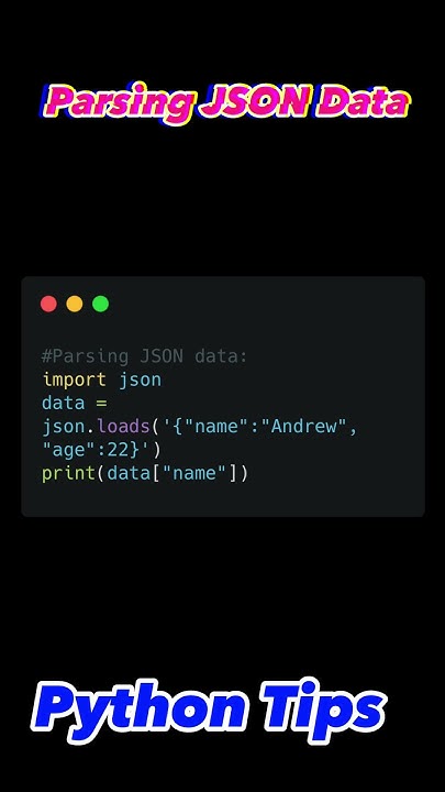 Parsing JSON Data - Python Tips #ikh4ever #shorts #python - YouTube